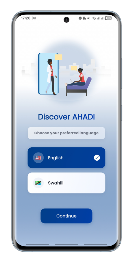 AHADI app screen