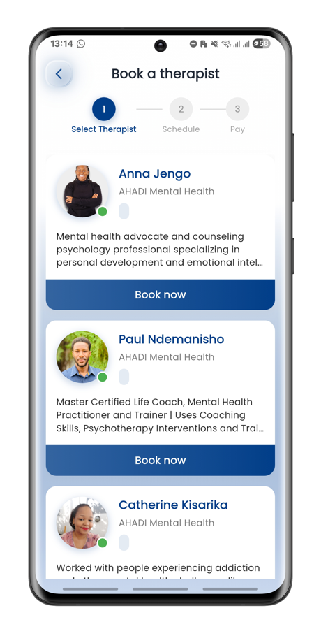 AHADI app — support