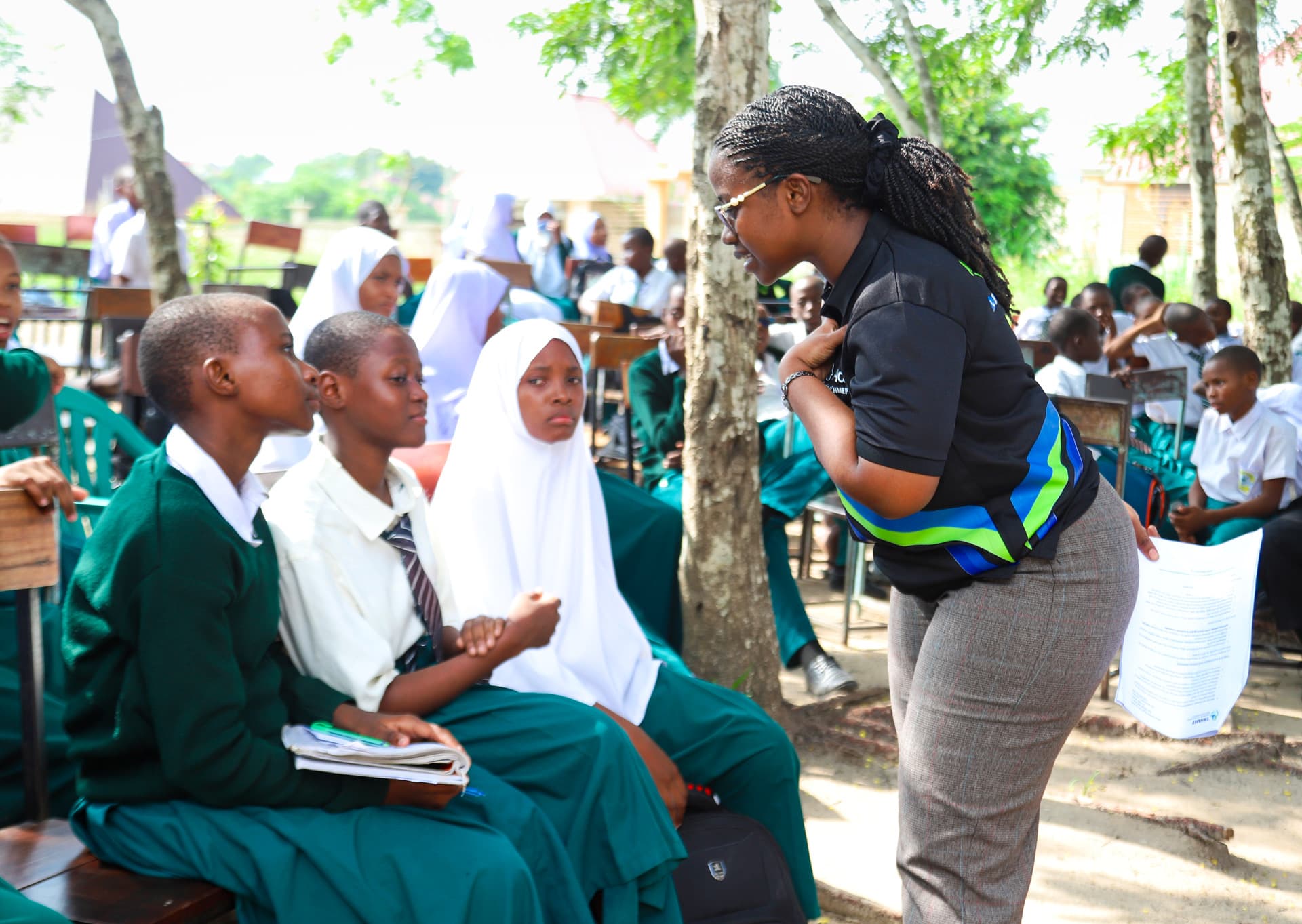 Tanzanian youth in mental health support session